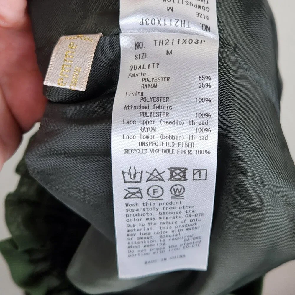 Axes Femme Japan Mori Kei Dark Academia Green Lace-up Pleated Shorts sz M - Picture 8 of 9